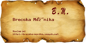 Brecska Mónika névjegykártya
